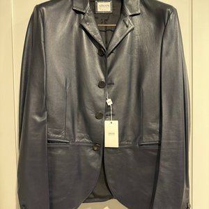 Armani collezioni leather jacket